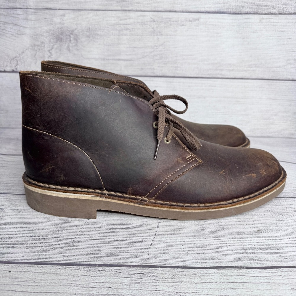 Clarks Dark Brown Leather Chukka Boots
